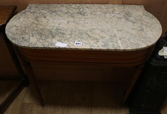 A marble topped console table W.80cm